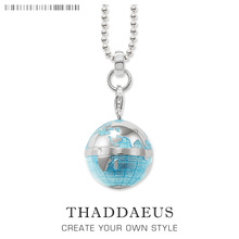 Beads Necklace Globe Pendant,2017  925 Sterling Silver Rope Chain Fashion Jewelry Europe Bijoux Necklaces Gift For Men Women 2024 - buy cheap
