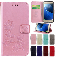 Capa de telefone de couro dobrável para samsung j6 plus 2018 capa de luxo flor carteira bolsa para samsung galaxy j6plus j610 j600 2024 - compre barato