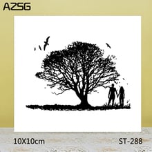 AZSG-sellos transparentes de árbol para amantes de paisajes, sellos para álbum de recortes DIY, fabricación de tarjetas, álbum decorativo, artesanías de sellos de silicona 2024 - compra barato