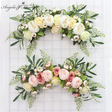 Artificial Wreath Door Threshold Flower DIY Wedding Home Living Room Party Pendant Wall Decor Christmas Garland Gift Rose Peony 2024 - купить недорого