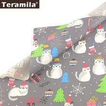 Tela de algodón con diseño de gato para el hogar, tejido de 100% con diseño de Animal para Navidad, tejido, ropa de cama 2024 - compra barato