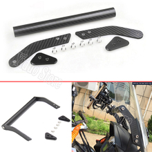 Suporte de navegação para motocicletas, suporte de fibra de carbono modificado para gps de navegação em kawasaki versys650 kle650 2015 2016 2017 2024 - compre barato