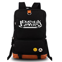 DIABOLIK LOVERS-mochila de lona para ordenador portátil, morral escolar de viaje, color negro o azul, para Cosplay, a la moda 2024 - compra barato