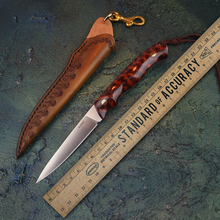 Faca de lâmina fixa de aço, facas tang completas, ferramentas de sobrevivência para acampamento ao ar livre, facas de caça com estojo de faca 2024 - compre barato