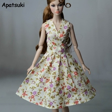 Цветочная деревенская Мода Кукольное платье для куклы Барби одежда Вечерние платья наряды для кукол Барби 1/6 кукольные аксессуары 2024 - купить недорого