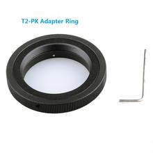 Black Aluminum T-mount T2 Lens Ring Adapter Mount for Pentax/Ricoh PK K-5 K-7 K-20D Work With Any Pentax/Ricoh PK DSLR/SLR 2024 - buy cheap