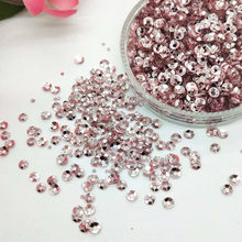 Lentejuelas redondas de copa de champán rosa, accesorio de confeti para decoración de uñas, para boda, 3mm, 40g(11000 Uds.) 2024 - compra barato