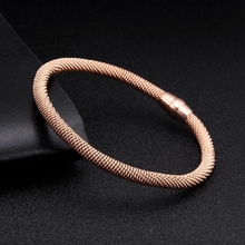 Luxury Flexible Mesh Surface Cuff Women Chain Link Bracelets Bangles Magnet Buckle Charm Bracelets Female Sporty Jewelry 2024 - buy cheap