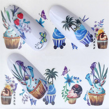 New Water Decals Nail Sticker Spring Flowers Butterfly Watermark Sliders Wraps for Nail Art Decoration Manicure Nails Sticker 2024 - buy cheap