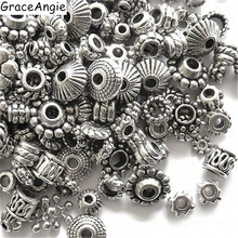 100 Piece Bali Deluxe Spacer Mixed Antique Silver color charms pendants Beads  fashion jewelry accessories fit necklace 2024 - buy cheap