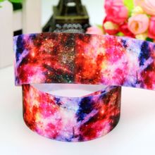 DUWES 1.5'' Free shipping galaxy printed grosgrain ribbon hairbow headwear party decoration diy wholesale 38mm D511 2024 - buy cheap