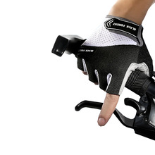 Спортивные велосипедные перчатки с полупальцами, мужские Противоскользящие Нескользящие дышащие Красные Женские перчатки с защитой от ударов, MTB велосипедные перчатки 2024 - купить недорого