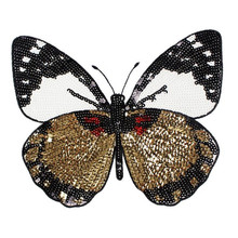 Patches for clothing T shirt Women 22cm Large butterfly Sequined Sequins T-shirt Womens Fashion Tops Shirt Womens Patch Clothes 2024 - buy cheap