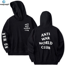 2020 ANTI WAR WORLD CLUB Autumn Winter Hoodies Sweatshirt Men New Design Harajuku Casual Hoodie Men Women Print Jacket Clothes 2024 - buy cheap