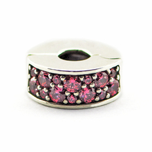 Honeysuckle Pink Shinning Elegance Spacer Clip Charms Fits Pandora Bracelets 925 Sterling Silver Jewelry Free Shipping 2024 - buy cheap