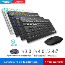 Rapoo 8000M Multi-mode Silent Wireless Keyboard Mouse Combo Switch Between Bluetooth & 2.4G Connect 3 Devices For Computer/Phone 2024 - buy cheap