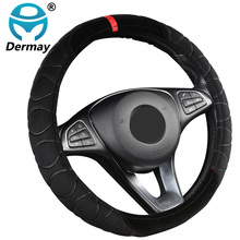 DERMAY Winter Universal Car Steering Wheel Cover 6 Colors High Quality Plush Warm Soft Braid on the Steering-wheel Car Styling 2024 - buy cheap