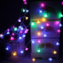 LED Flower Fairy Lights 50LED Rose Flower String Lights Wedding Garden Party Christmas Decoration guirnalda luces rosa blanca 2024 - buy cheap