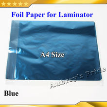 Royal Blue Free Shipping Cheap 50 Pcs 20x29Cm A4 Hot Stamping Foil Paper Laminator Laminating Transfered Elegance Business Card 2024 - buy cheap