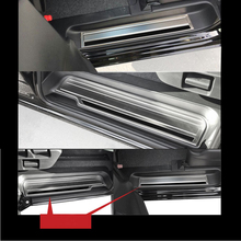 JY 4 pcs SUS304 do Peitoril Da Porta Da Placa do Scuff Guarda Capa Estilo Do Carro Guarnição Acessórios Para NISSAN SERENA C27 2016 em 2024 - compre barato