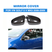 Cubiertas de espejo retrovisor lateral de coche, tapas de fibra de carbono compatibles con Volkswagen VW Golf V MK5 GTI 2024 - compra barato