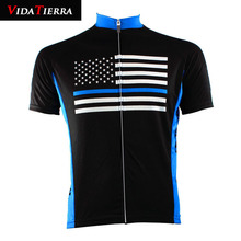VIDATERRA 2019 men cycling jersey yellow black cycling clothing United States flag team road mountain short sleeve classic cool 2024 - buy cheap