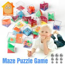 Mini Tudou Board IQ Game 3D Puzzle Maze With Beads Adults Cube Cognition Puzzle Box Enfant Learning Toy Kids Educational Toys 2024 - buy cheap