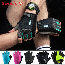 SANTIC Men Women profession Cycling Gloves Half Finger Road Bike Cycle Gloves Breathable Anti-Slip MTB Bicycle Glove Shockproof 2024 - buy cheap
