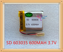 Liter energy battery 3.7V lithium polymer battery 603035 600MAH MP3 MP4 MP5 GPS SD recorder 2024 - buy cheap