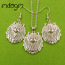 Mdogm Cute Persian Cat Animal Jewelry Sets Necklace Drop Earrings Pendant For Women Female Christmas Gift Wedding TT007 2024 - buy cheap