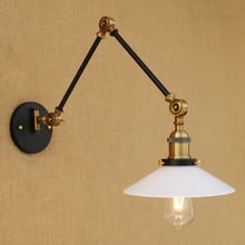 Стеклянный стиль Лофт Промышленные Настенные светильники Wandlamp деревенская Свинг настенная лампа с длинным кронштейном винтажные бра Lamparas De Pared 2024 - купить недорого