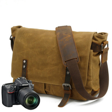 Canvas Vintage SLR Camera Bag Waterproof soft sling Camera Shoulder Bag Strap Case Casual Shoulder Messenger Pack for Canon Sony 2024 - buy cheap