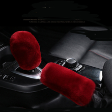 Universal winter artificial fur handbrake and gear set auto parts FOR Ford Focus Fusion Escort Kuga Ecosport Fiesta Falcon 2024 - buy cheap