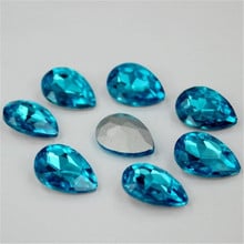 MHS.SUN DIY Aqua Blue Shape Pointback Rhinestone Loose Drop Shaped Crystal Rhinestone For Wedding Garment Decoration Hand Craft 2024 - buy cheap