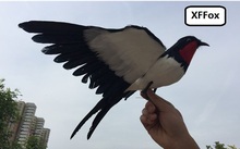 new simulation wings swallow bird model foam&furs black&white bird doll gift about 35cm xf0573 2024 - buy cheap