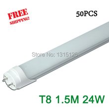50pcs 5ft 1500mm  t8 led tube on sell 24W AC85V-265V natural white 4000K best led tube light manufacturer with 2 years warranty 2024 - buy cheap