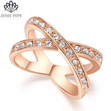 Jessie PepeNew Collection Italina  Rose Gold Color Genuine Austrian Ring Anel Welcome Wholesale TopQuality#JP11842 2024 - buy cheap