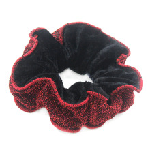 Grânulos de cabelo de veludo brilhante 1pc scrunchies de cabelo feminino elástico faixas de cabelo titular rabo de cavalo 2024 - compre barato