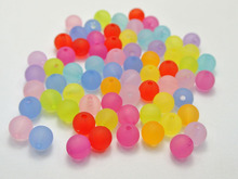 200 Mixed Color Frost Acrylic Round Beads 8mm Smooth Ball 2024 - buy cheap