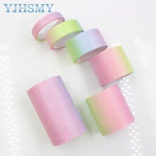 YJHSMYG C-171005-617,38/25 mm 5 Yards colorfu flash Ribbons Thermal transfer Printed grosgrain,Clothing accessories DIY material 2024 - buy cheap