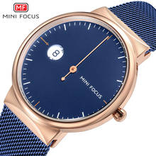 MINIFOCUS Simple Design Fashion Men Watches Quartz Wristwatch Stainless Steel Mesh Strap Clock Male Relogio Masculino 2024 - buy cheap