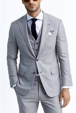 Мужской костюм-смокинг, светло-серый, для свадьбы, 2020 2024 - купить недорого