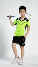 Детские теннисные рубашки, быстросохнущая Спортивная одежда для мальчиков, Спортивная футболка для бадминтона, Детские комплекты для настольного тенниса, одежда для девочек 2024 - купить недорого