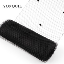 Black 5 Yards Per Lot Birdcage Veil With Dot 45 CM Width Russian Veiling Netting Wedding Dot Veils Material DIY Hair Accessories 2024 - buy cheap