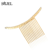 SMJEL Long Bar Teeth Fancy Metal Wire Hair Clip Comb Bridal Wedding Accessories Comb Girls Hairpins Headbands Hair Ornaments 2024 - buy cheap