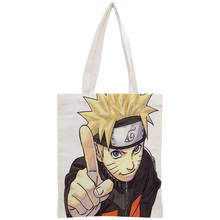 Custom Naruto Tote Bag Reusable Handbag Women Shoulder Foldable Canvas Shopping Bags Customize your image 2024 - buy cheap