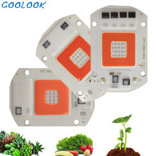 LED Grow COB Chip Phyto Lamp полный спектр AC220V 20 Вт 50 Вт 100 Вт для комнатного выращивания растений и выращивания цветов Fitolamp 2024 - купить недорого