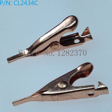 [SA] CL2434C clips de cocodrilo pequeños especiales planos de cobre en miniatura, Clip de cocodrilo sin dientes Micro -- 100 unids/lote 2024 - compra barato