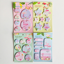 1X Cute Flamingo Planner Sticky Notes Vocabulary Memo Pad Notepad Stationery Decoration Fashion Sticker 2024 - buy cheap