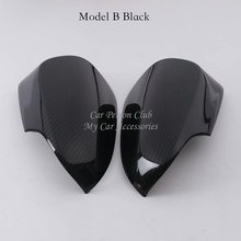 Carbon Fiber Door Side Rear View Mirror Cover RearView Trims Anti-rub Chrome For Toyota C-HR CHR 2017 2018 Car-Cover Accessories 2024 - buy cheap